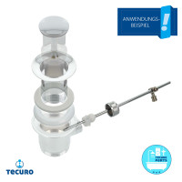tecuro Zugstange, verchromt - für Exzenter Ab- und Überlaufgarnitur für Waschtische
