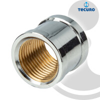 tecuro Muffe, Innengewinde Rp 3/4 Zoll (DN 20), Messing  glanzverchromt