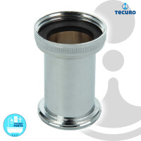 tecuro Distanzstück für Siphonrohre 1 1/4 x 1 1/4 Zoll - verchromt