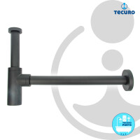 tecuro DESIGN-Flaschengeruchsverschluss Messing schwarz-matt