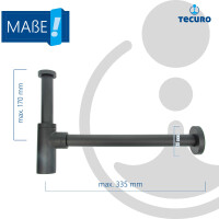 tecuro DESIGN-Flaschengeruchsverschluss Messing schwarz-matt