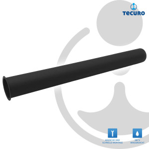 tecuro Verstellrohr - Tauchrohr - 300 mm - für Geruchsverschluss Messing schwarz-matt