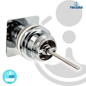tecuro Pop Up Design Ablaufventil 1 1/4 Zoll, für Waschbecken, Messing verchromt