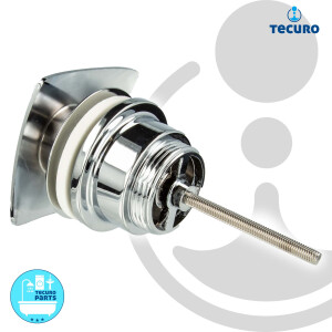 tecuro Design Ablaufventil 1 1/4 Zoll,nicht verschliessbar, für Waschbecken, MS-verchromt