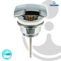 tecuro Design Ablaufventil 1 1/4 Zoll,nicht verschliessbar, für Waschbecken, MS-verchromt