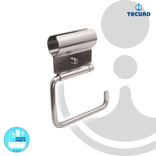 tecuro 1000 WC-Toilettenpapierhalter für Stütz- und Haltegriffe, Behindertengerecht, Edelstahl poliert - für Bad und WC