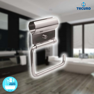 tecuro 1000 WC-Toilettenpapierhalter für Stütz- und Haltegriffe - Behindertengerecht - Edelstahl poliert - für Bad und WC