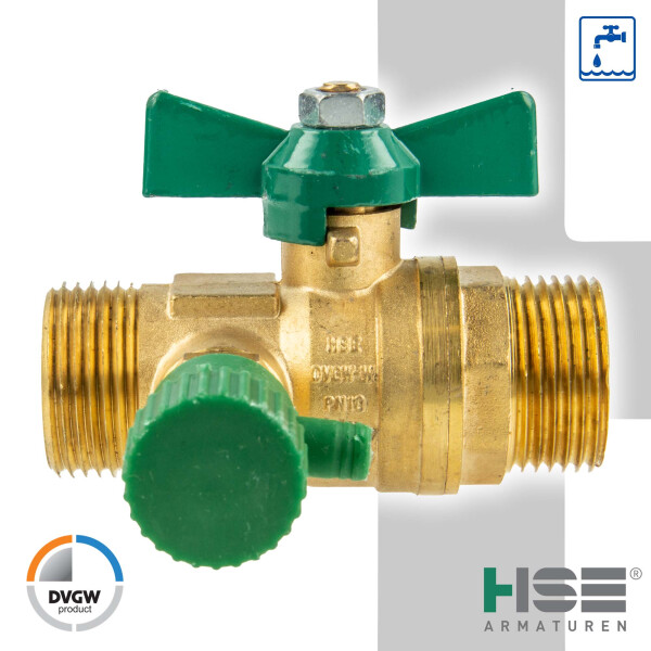 OPTIBAL Pumpen-Kugelhahn Iso-T-Griff ohne SKB 1 Zoll