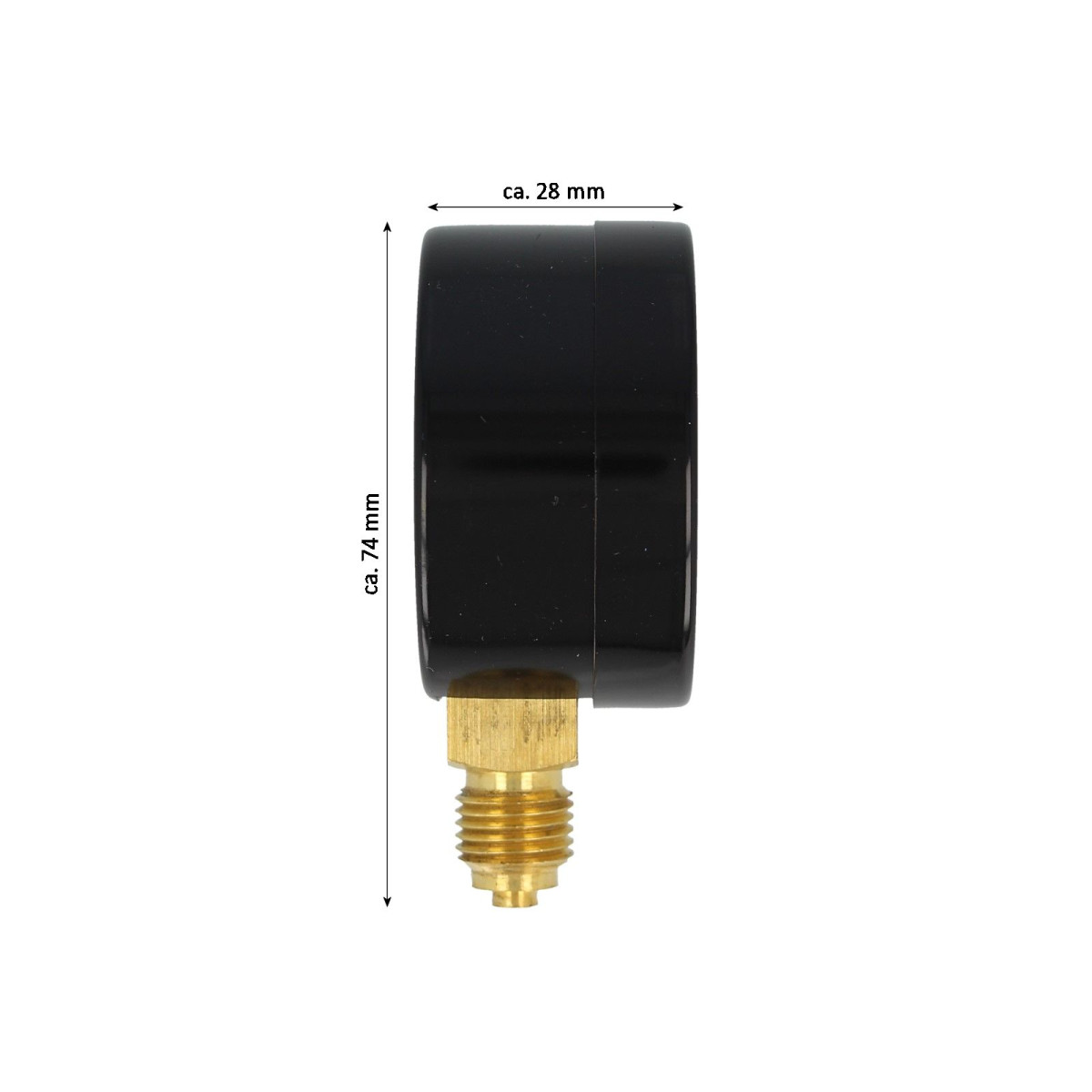 MEGA Druckmanometer 0-16 bar 1/4 Zoll Anschluss nach Unten Radial Ø 50 mm