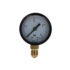 MEGA Druckmanometer 0 - 4 bar - 1/4 Zoll Anschluss nach...