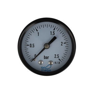 MEGA Druckmanometer 0 - 2,5 bar - 1/4 Zoll Anschluss nach...