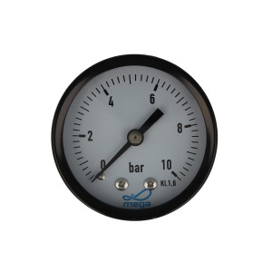 MEGA Druckmanometer 0 - 10 bar - 1/4 Zoll Anschluss nach...