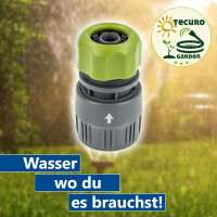 Hydro-Fit Schlauchkupplung Klickverbinder für Schlauch 1/2 Zoll (Ø 12 mm) PVC-U Grau/Grün