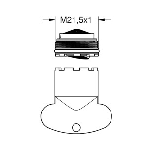 GROHE Mousseur Strahlregler Einsatz, AG M21,5 x 1 - 48270000