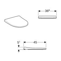 GEBERIT iCon WC-Sitz mit Absenkautomatik, Wrap over - weiß - 574950000