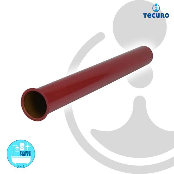 tecuro Tauchrohr 300 mm rot RAL 3003 -  für Siphon Geruchsverschluss