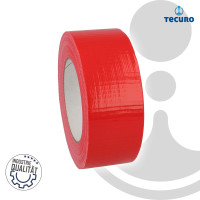 tecuro Gewebeband 518, 140 my, PE-beschichtetes Gewebe, rot 48 mm x 50 m