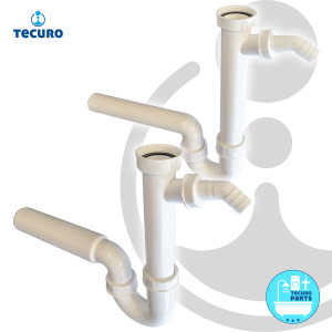 tecuro Ablaufgarnitur für Spülen - Abgang hinten