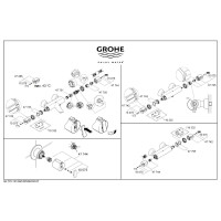 GROHE Grohtherm 2000 - Absperrgriff (Original Ersatzteil, Langlebig, Robust, Herstellergarantie: 5 Jahre), 47744000