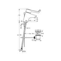 Ideal Standard CeraPlus Waschtischsicherheitsarmatur 180 mm - B8219AA