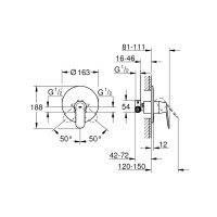 GROHE Einhebel UP-Duscharmatur Eurosmart Cosmopolitan chrom - 32880000