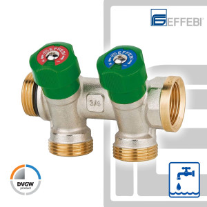 EFFEBI Trinkwasserverteiler mit DVGW-Zulassung - 2-fach...