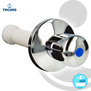 tecuro Verlängerung Set für UP-Ventil 50 - 140 mm, mit Rosette und Griff - verchromt