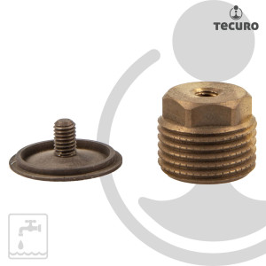 tecuro Verschluss - Stopfen AG G 1/2 Zoll - Messing bronze