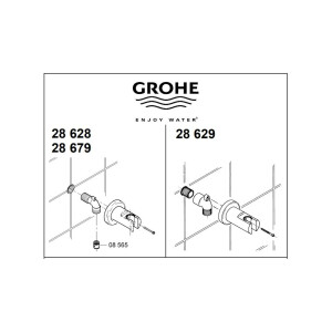 GROHE RELEXA Wandanschlussbogen, DN 15, chrom - 28679000
