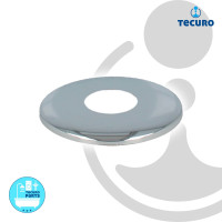 tecuro DESIGN-Hahnrosette (1/2) Ø 22 mm x Ø 61 mm x 10 mm, Messing verchromt