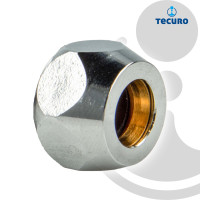 tecuro Quetschverschraubung für Ø 10 mm Rohr x 3/8 Zoll Überwurfmutter konisch, Messing verchromt