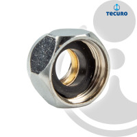 tecuro Quetschverschraubung für Ø 10 mm Rohr x 3/8 Zoll Überwurfmutter konisch, Messing verchromt