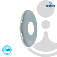 tecuro DESIGN-Hahnrosette 3/4 Zoll Ø 27 mm x Ø 67 mm x 20 mm, Messing verchromt