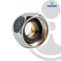 tecuro Quetschverschraubung für Ø 10 mm Rohr x 1/2 Zoll Überwurfmutter konisch, Messing verchromt