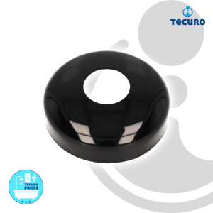 tecuro DESIGN-Hahnrosette 1/2 Zoll Ø 22 mm x Ø 61 mm x 20 mm - schwarz