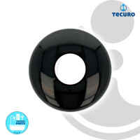 tecuro DESIGN-Hahnrosette 1/2 Zoll Ø 22 mm x Ø 61 mm x 20 mm - schwarz