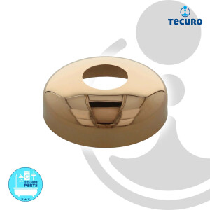 tecuro DESIGN-Hahnrosette 1/2 Zoll Ø 22 mm x Ø 63 mm x 40 mm - vergoldet