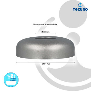 tecuro DESIGN-Hahnrosette (1/2 ) Ø 22 mm x Ø 61 mm x 5 mm - edelmatt