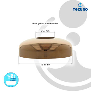 tecuro DESIGN-Hahnrosette 3/4 Zoll Ø 27 mm x Ø 67 mm - vergoldet