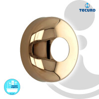 tecuro DESIGN-Hahnrosette 3/4 Zoll Ø 27 mm x Ø 72 mm x 15 mm - vergoldet