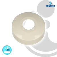 tecuro DESIGN-Hahnrosette (3/4 ) Ø 27 mm x Ø 71 mm x 35 mm - weiß