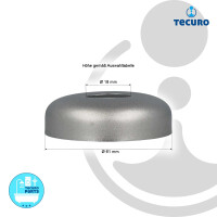 tecuro DESIGN-Hahnrosette 3/8 Zoll Ø 18 mm x Ø 61 mm - edelmatt
