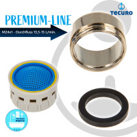 tecuro PREMIUM Mischdüse Strahlregler Luftsprudler M24x1 AG, Edelmessing