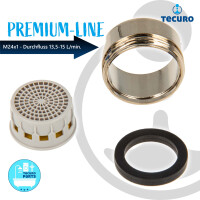 tecuro PREMIUM Mischdüse Strahlregler Luftsprudler M24x1 AG, Edelmessing