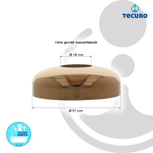 tecuro DESIGN-Hahnrosette 3/8 Zoll Ø 18 mm x Ø 57 mm x 15 mm - vergoldet