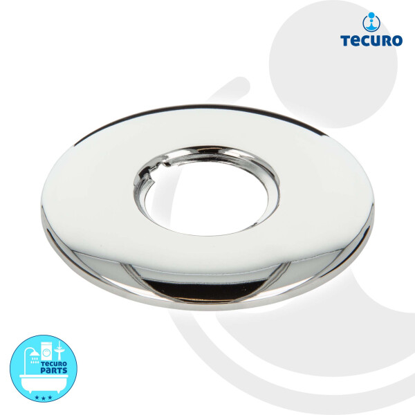tecuro Gewinderosette 3/4 Zoll x Ø 67 mm x Höhe 5 mm, Messing verchromt