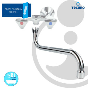tecuro S-Auslauf für Wand-Armaturen flachdichtend,...