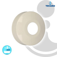 tecuro DESIGN-Hahnrosette (3/8 ) Ø 18 mm x Ø 61 mm x 10 mm - weiß