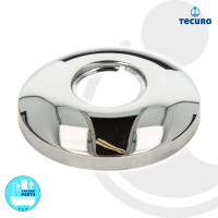 tecuro Gewinderosette 3/4 Zoll x Ø 70 mm x Höhe 15 mm, Messing verchromt