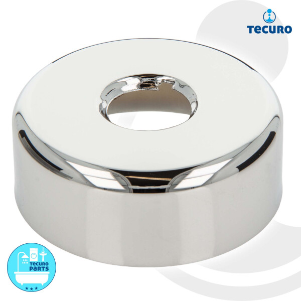 tecuro Gewinderosette 3/4 Zoll x Ø 80 mm x Höhe 30 mm, Messing verchromt